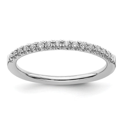 14K Weißgold Eherring mit 0,25 ct. laborgezüchteten Diamanten, VS/SI+ G+