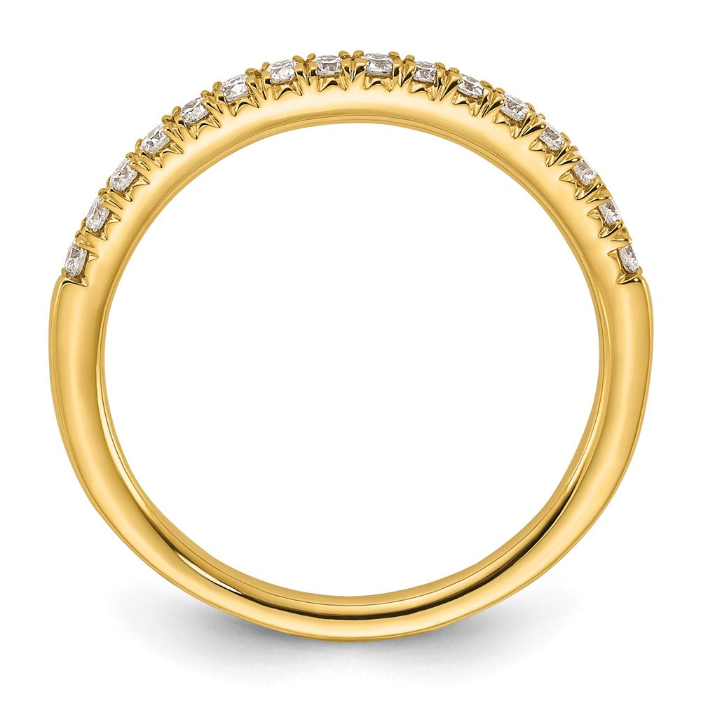 14K Gelbgold Ehering mit 0,25 ct. im Labor gezüchteten Diamanten, VS/SI+ G+