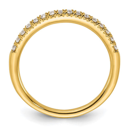 14K Gelbgold Ehering mit 0,25 ct. im Labor gezüchteten Diamanten, VS/SI+ G+