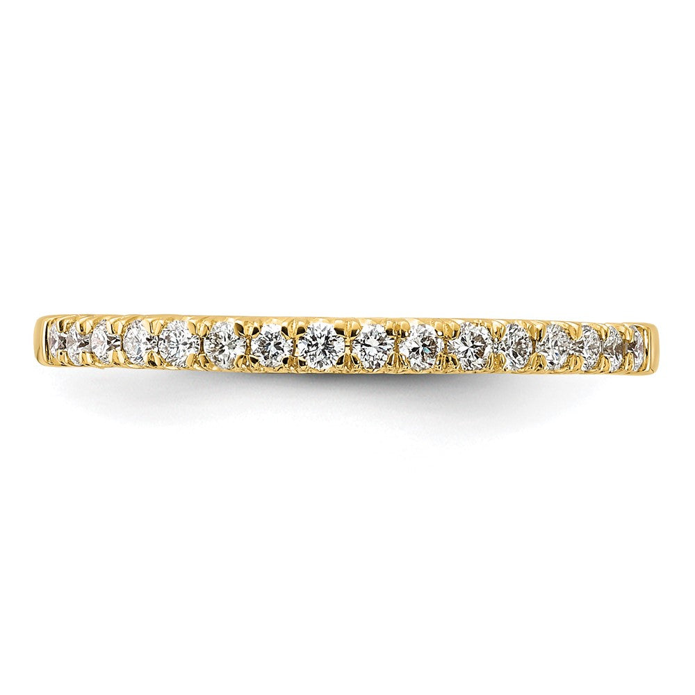 14K Gelbgold Ehering mit 0,25 ct. im Labor gezüchteten Diamanten, VS/SI+ G+