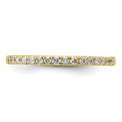 14K Gelbgold Ehering mit 0,25 ct. im Labor gezüchteten Diamanten, VS/SI+ G+