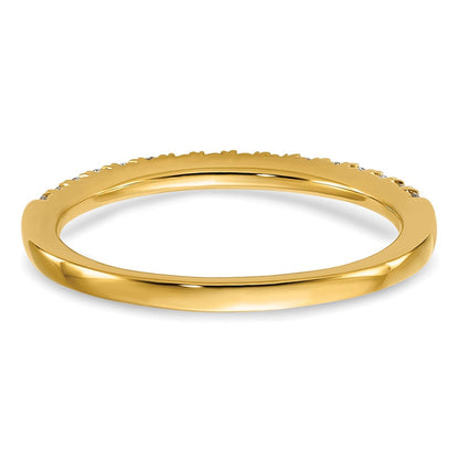 14K Gelbgold Ehering mit 0,25 ct. im Labor gezüchteten Diamanten, VS/SI+ G+