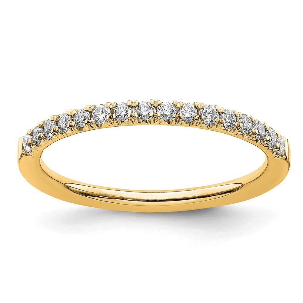 14K Gelbgold Ehering mit 0,25 ct. im Labor gezüchteten Diamanten, VS/SI+ G+