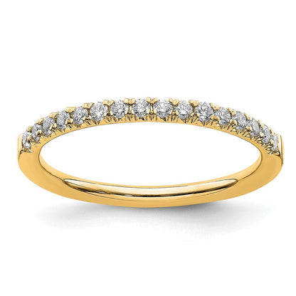 14K Gelbgold Ehering mit 0,25 ct. im Labor gezüchteten Diamanten, VS/SI+ G+