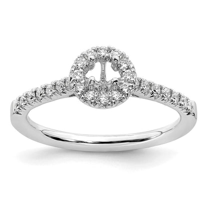 14K Weißgold 0,5 ct. Labor-gewachsener Diamant VS/SI+ G+ Rund Komplett-Halo Verlobungsring