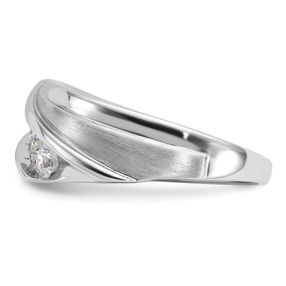 10K Weißgold Herrenring mit 0,75 ct. laborgezüchteten Diamanten VS/SI+ G+, fünf Steine