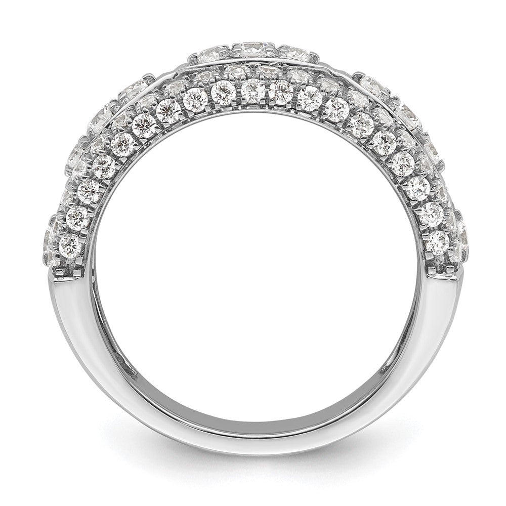 14K Weißgold Modering mit 1,2 ct. im Labor gezüchteten Diamanten VS/SI+ G+
