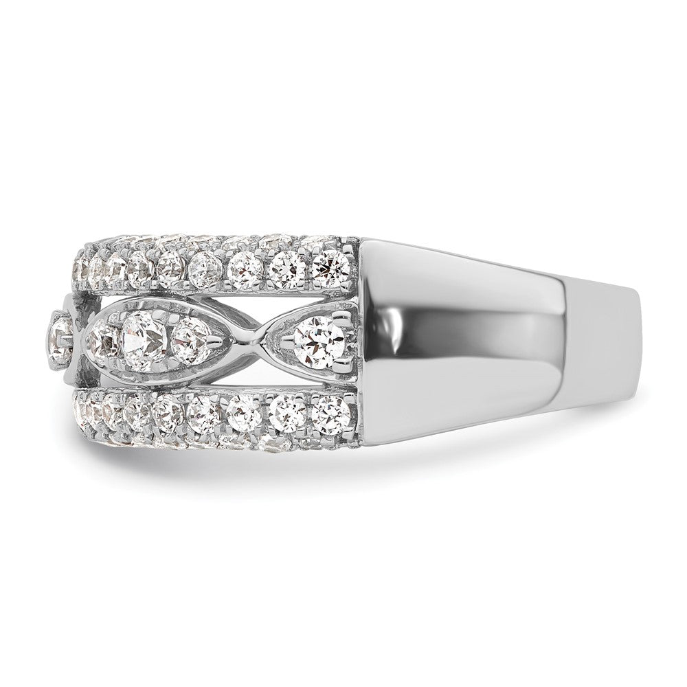 14K Weißgold Modering mit 1,2 ct. im Labor gezüchteten Diamanten VS/SI+ G+
