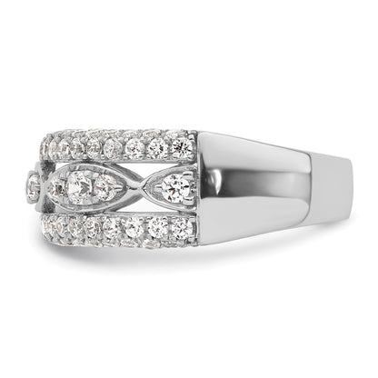 14K Weißgold Modering mit 1,2 ct. im Labor gezüchteten Diamanten VS/SI+ G+