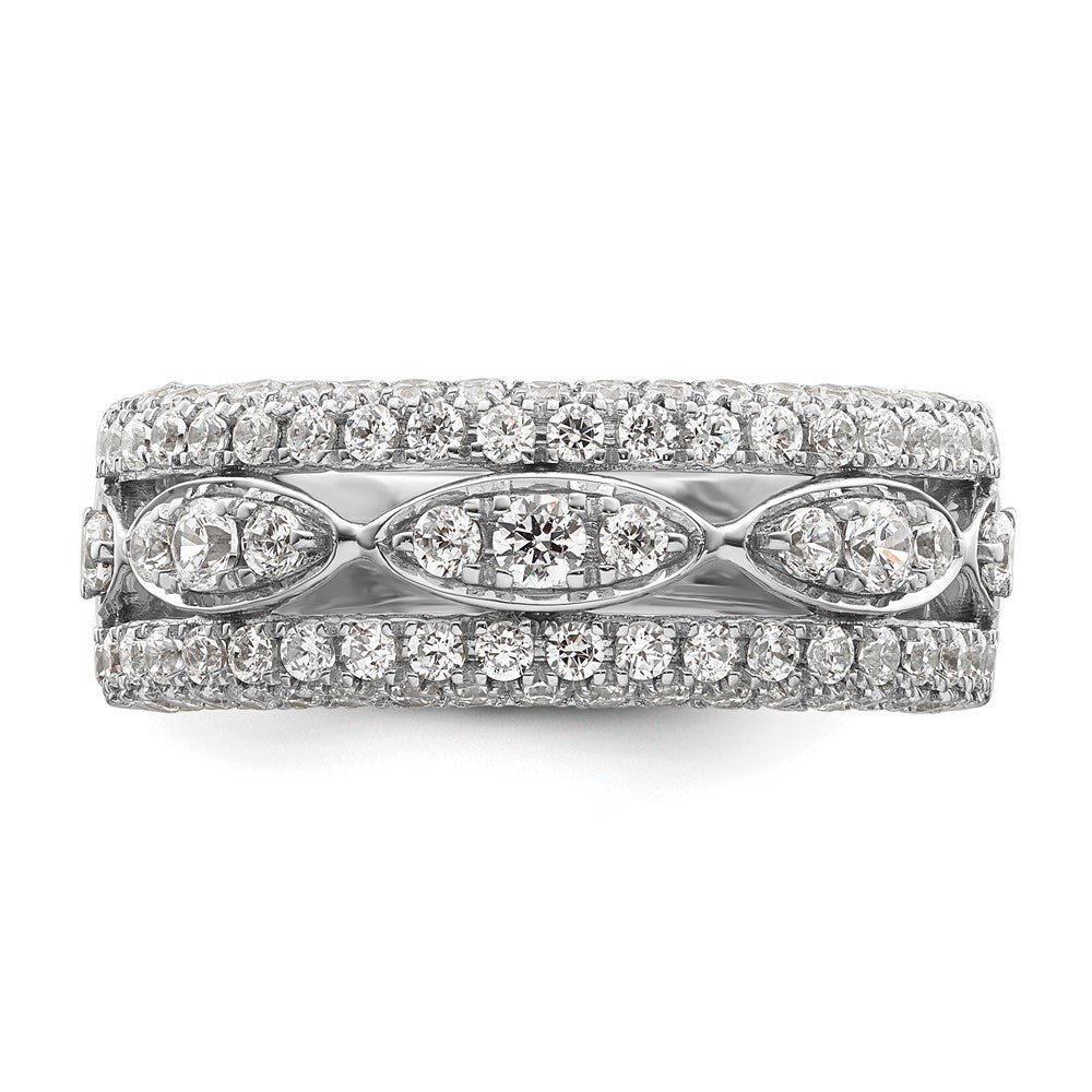 14K Weißgold Modering mit 1,2 ct. im Labor gezüchteten Diamanten VS/SI+ G+