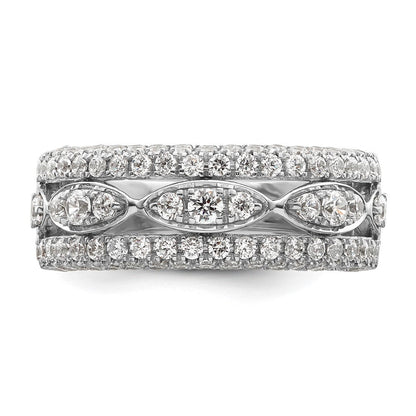 14K Weißgold Modering mit 1,2 ct. im Labor gezüchteten Diamanten VS/SI+ G+