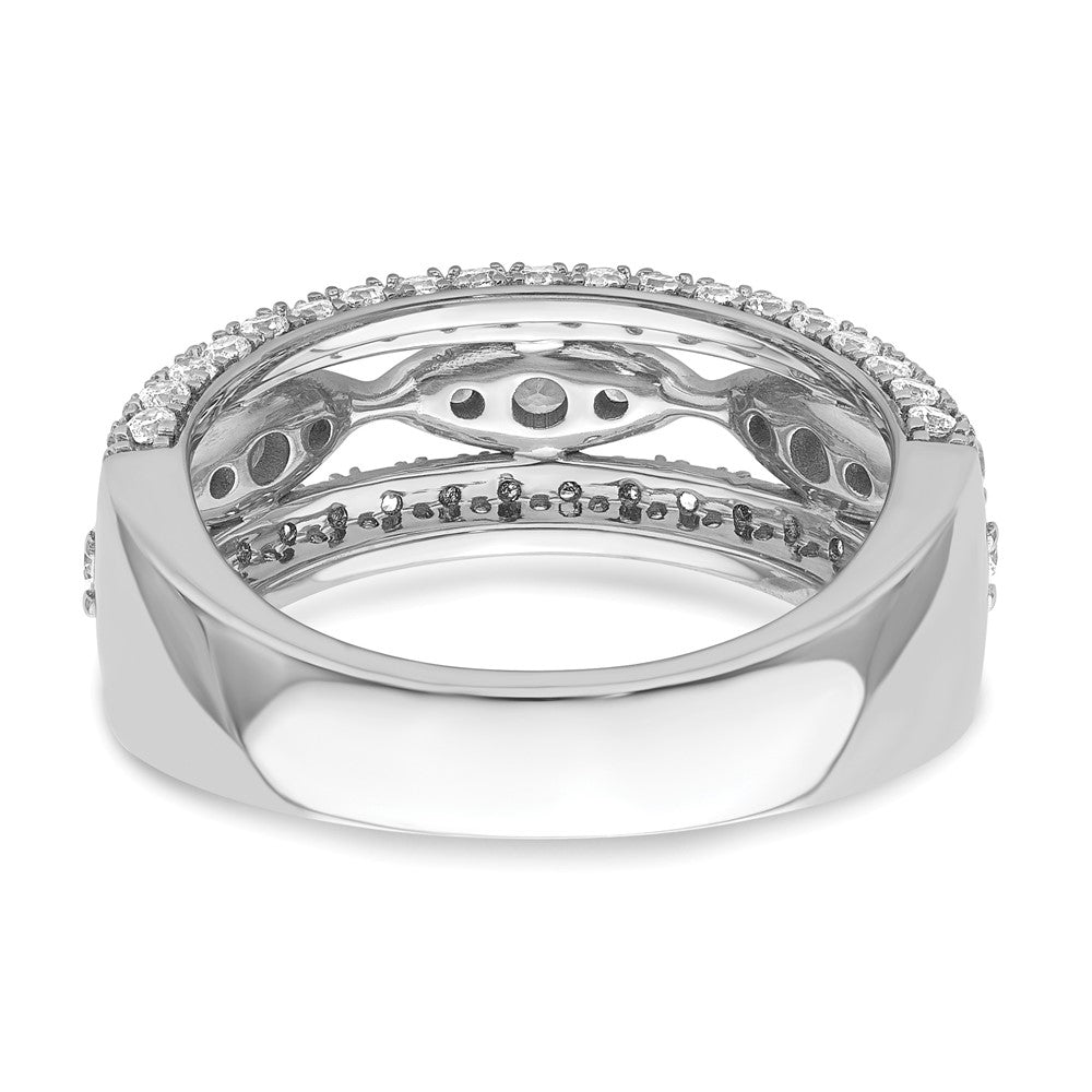 14K Weißgold Modering mit 1,2 ct. im Labor gezüchteten Diamanten VS/SI+ G+