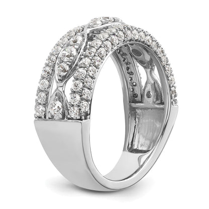 14K Weißgold Modering mit 1,2 ct. im Labor gezüchteten Diamanten VS/SI+ G+