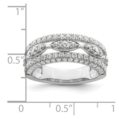 14K Weißgold Modering mit 1,2 ct. im Labor gezüchteten Diamanten VS/SI+ G+