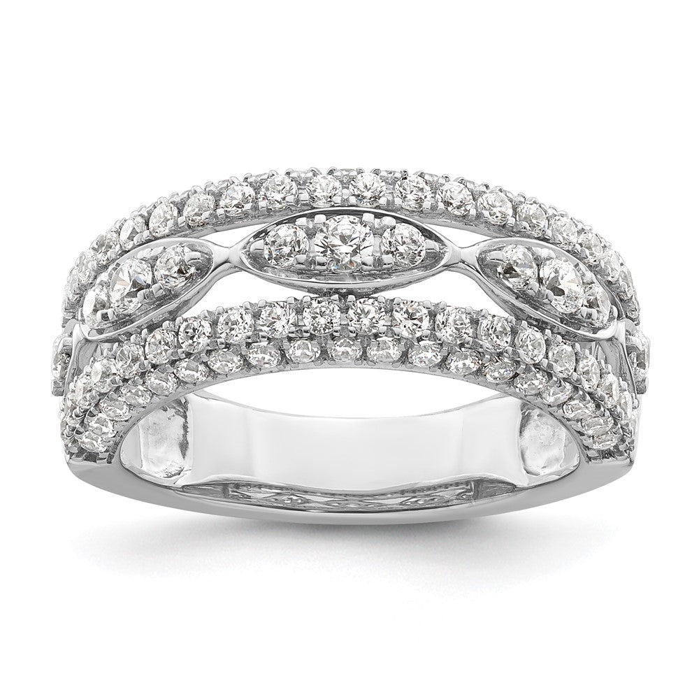 14K Weißgold Modering mit 1,2 ct. im Labor gezüchteten Diamanten VS/SI+ G+