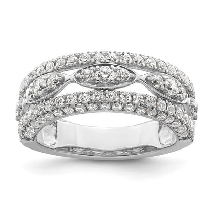 14K Weißgold Modering mit 1,2 ct. im Labor gezüchteten Diamanten VS/SI+ G+