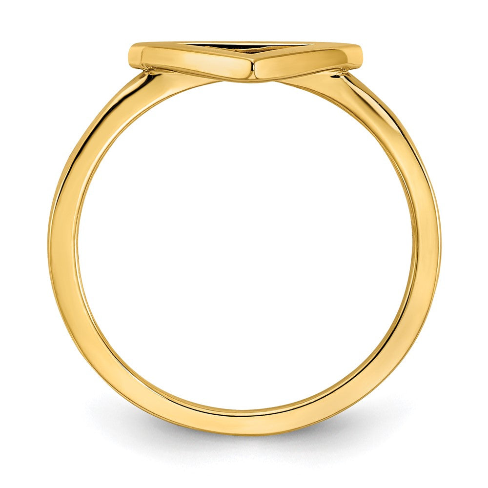 14K Gelbgold Polierter Dreieck-Ring