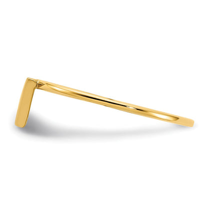 14K Gelbgold Polierter Dreieck-Ring
