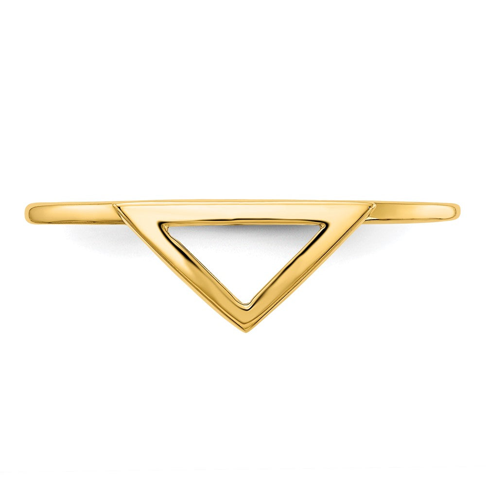 14K Gelbgold Polierter Dreieck-Ring