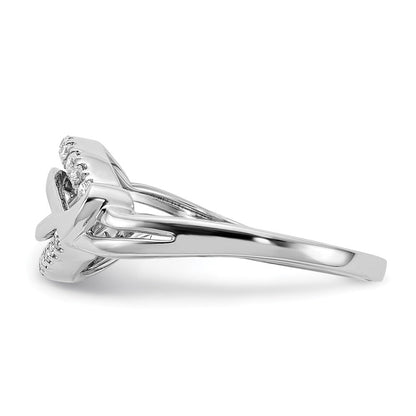 14K Weißgold Ring mit ausgefallenen echten Diamanten