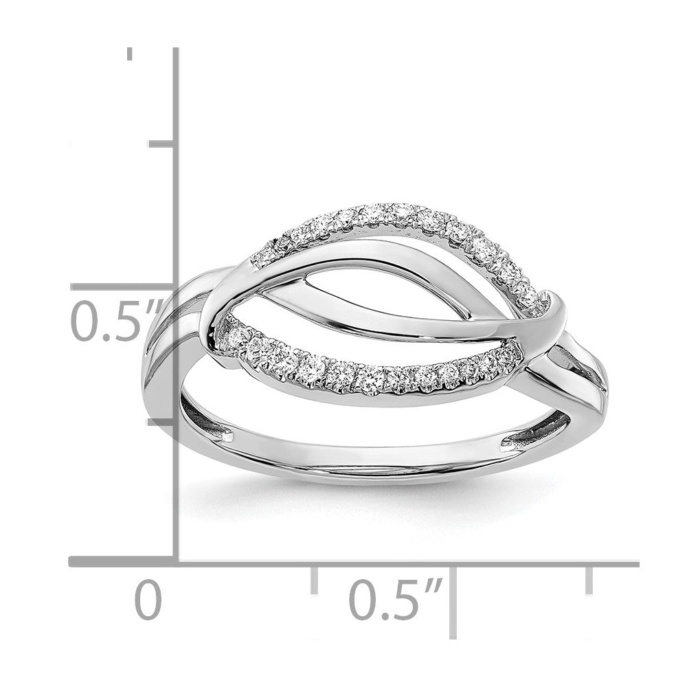 14K Weißgold Ring mit ausgefallenen echten Diamanten