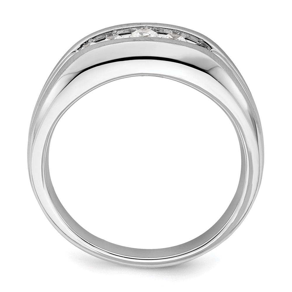 14K Weißgold Fünf-Stein-Herrenring mit 0,33 ct. Laborgezüchteten Diamanten VS/SI+ G+