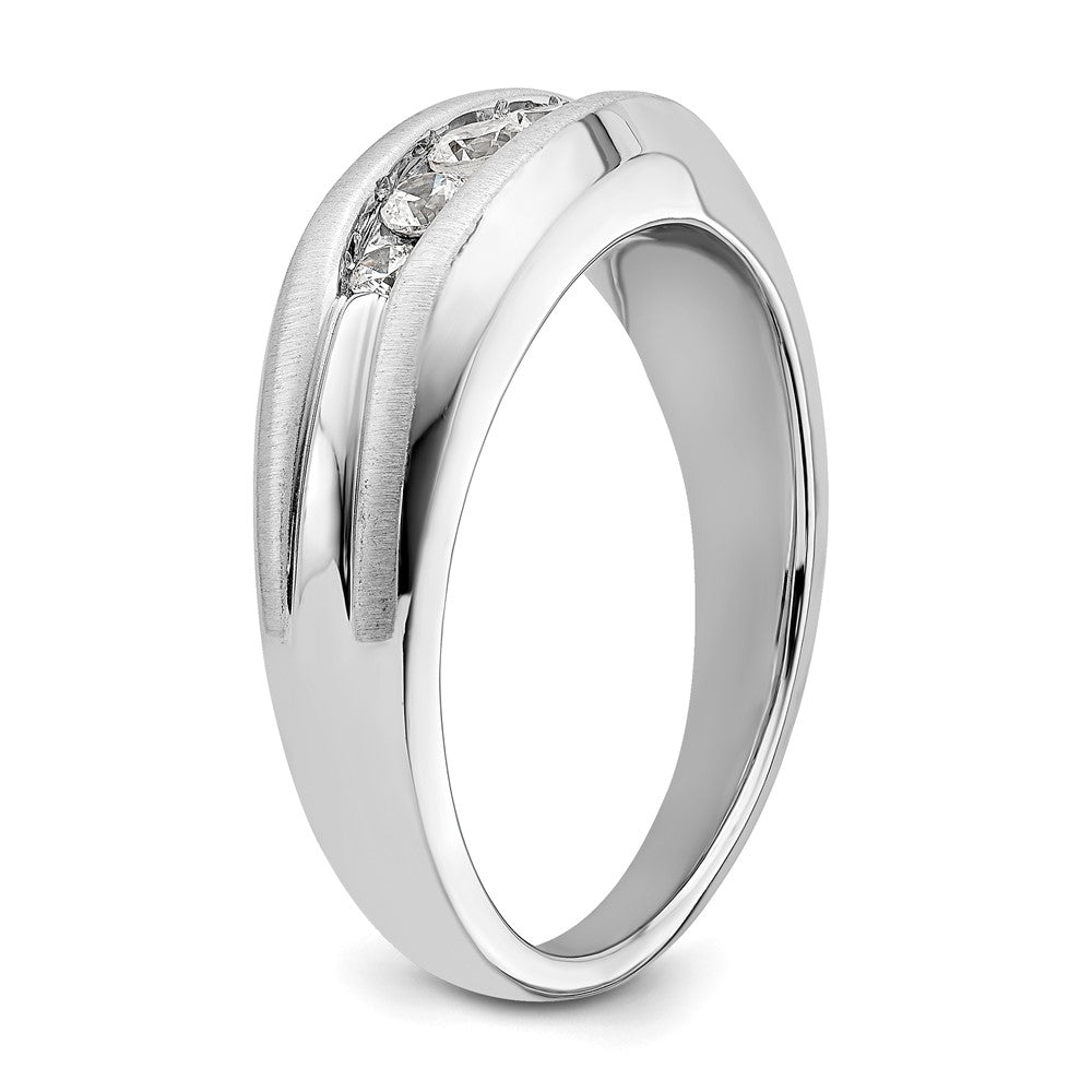 14K Weißgold Fünf-Stein-Herrenring mit 0,33 ct. Laborgezüchteten Diamanten VS/SI+ G+
