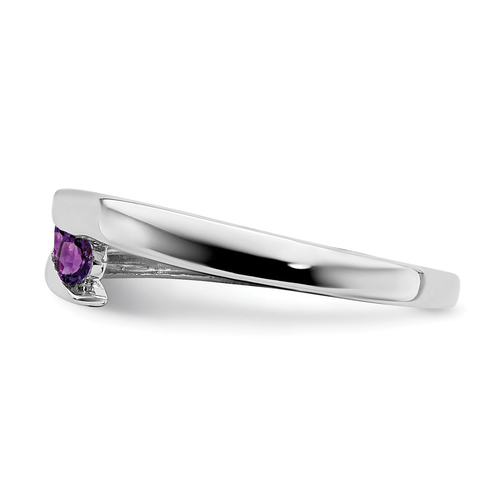 14K Weißgold Ring mit 4 Amethysten