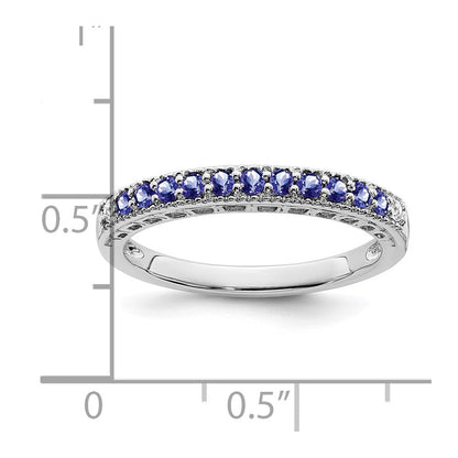 14K Weißgold Tansanit und Diamant Ring