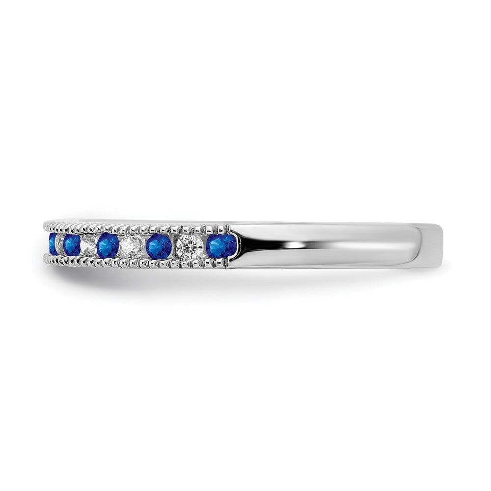 10K Weißgold 10K Saphir und Diamant Ring