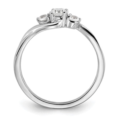 14K Weißgold Zierlicher Verlobungsring mit 0,33 ct. Labor-Diamant VS/SI+ G+