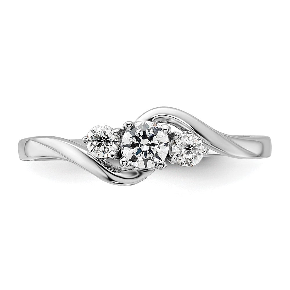14K Weißgold Zierlicher Verlobungsring mit 0,33 ct. Labor-Diamant VS/SI+ G+