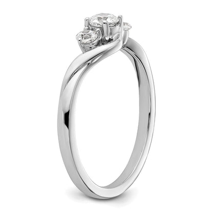14K Weißgold Zierlicher Verlobungsring mit 0,33 ct. Labor-Diamant VS/SI+ G+