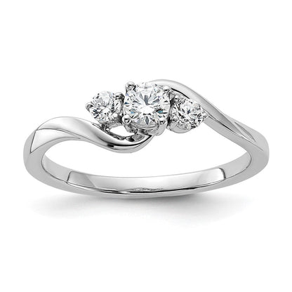 14K Weißgold Zierlicher Verlobungsring mit 0,33 ct. Labor-Diamant VS/SI+ G+