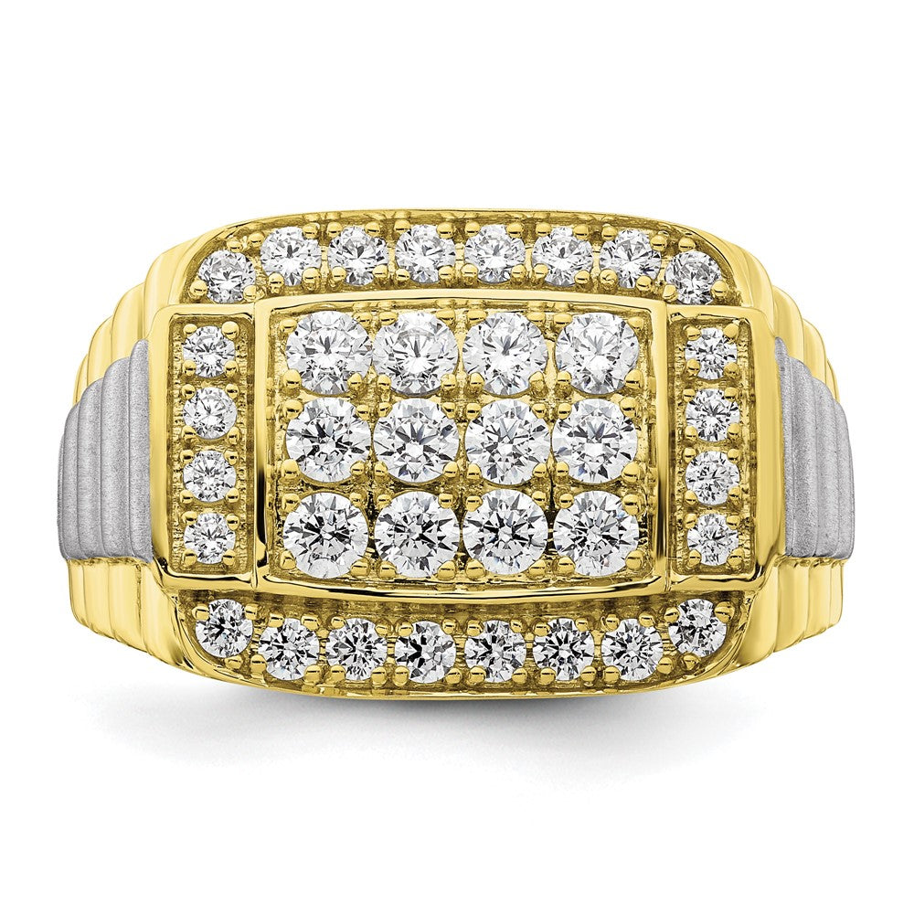 10K Gelbgold Herrenring mit 1 0,38 ct. Labor-Diamant VS/SI+ G+