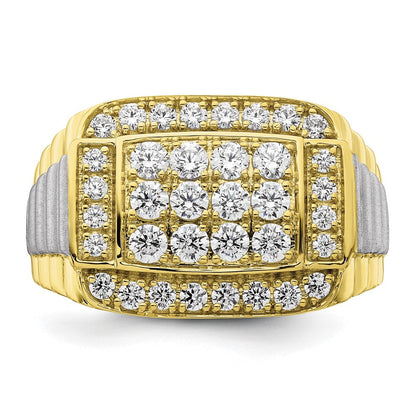 10K Gelbgold Herrenring mit 1 0,38 ct. Labor-Diamant VS/SI+ G+