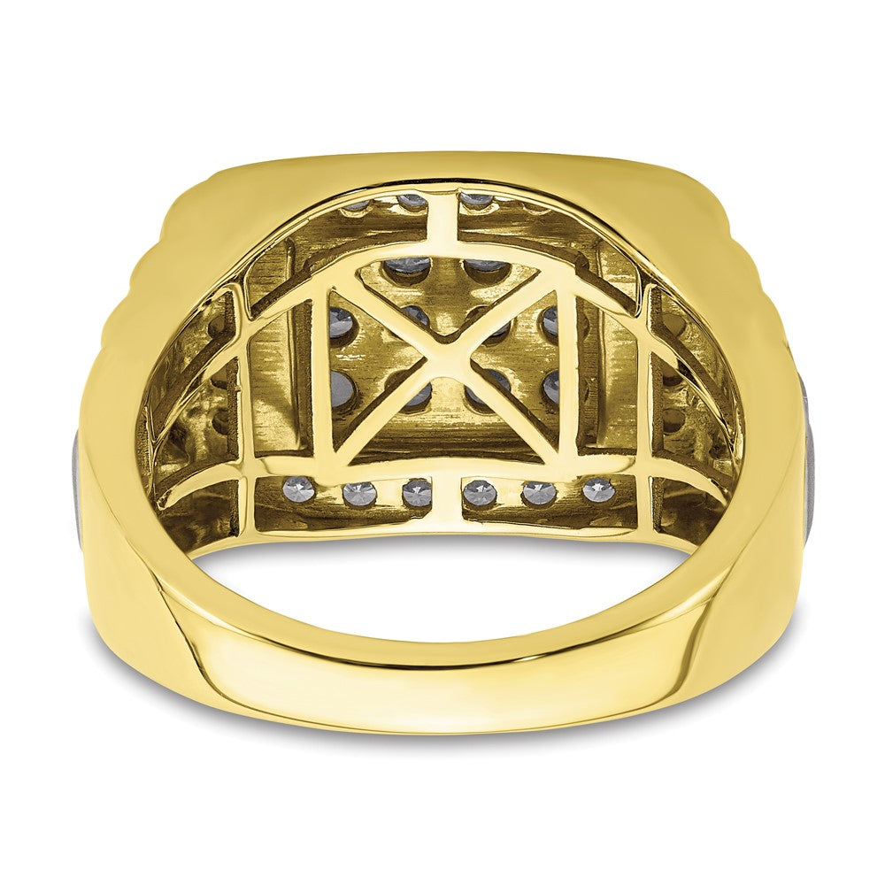 10K Bicolor Ring mit 1 0,38 ct. im Labor gezüchteten Diamanten VS/SI+ G+ für Herren