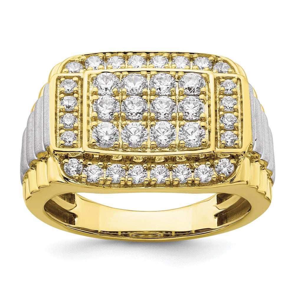 10K Gelbgold Herrenring mit 1 0,38 ct. Labor-Diamant VS/SI+ G+
