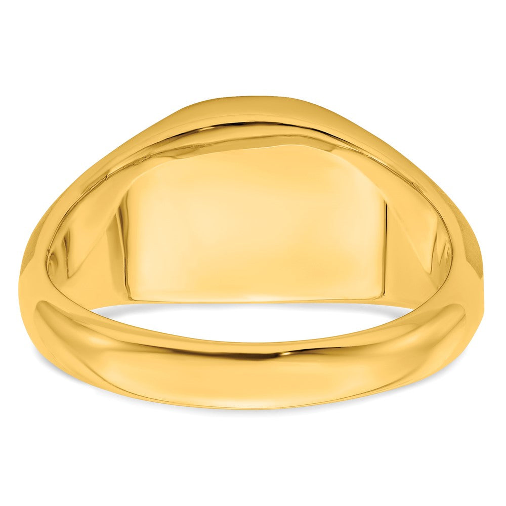 14K Gelbgold Herrenring mit Onyx und echten Diamanten
