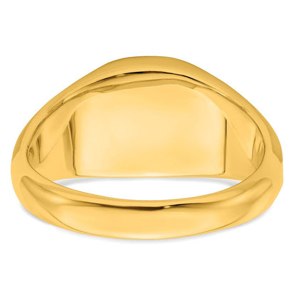14K Gelbgold Herrenring mit Onyx und echten Diamanten