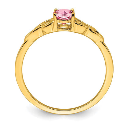 10K Gelbgold Amethyst Keltisch Knoten Ring