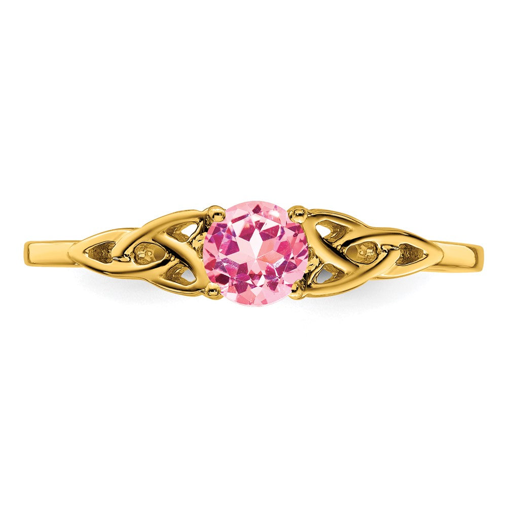 10K Gelbgold Amethyst Keltisch Knoten Ring