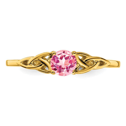 10K Gelbgold Amethyst Keltisch Knoten Ring