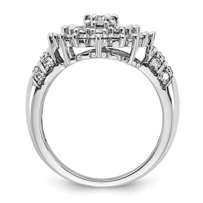 14K Weißgold 2 5/8 Karat Im Labor Gezüchtet Diamant Vs/si+ G+ Komplett Cluster Mode Ring