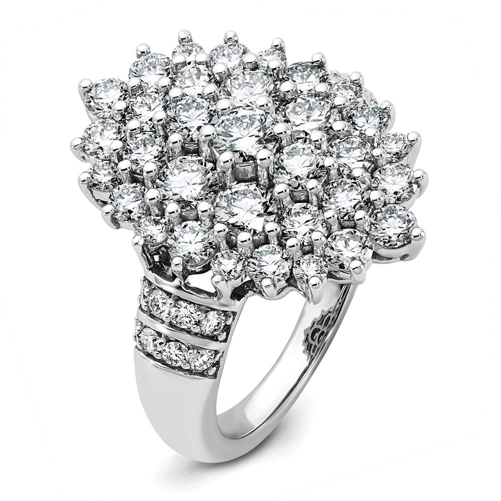 14K Weißgold 2 5/8 Karat Im Labor Gezüchtet Diamant Vs/si+ G+ Komplett Cluster Mode Ring