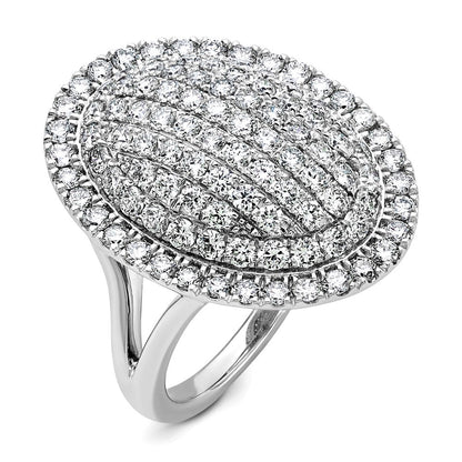 14K Weißgold 2 1/4 Karat Im Labor Gezüchtet Diamant Vs/si+ G+ Komplett Mode Ring