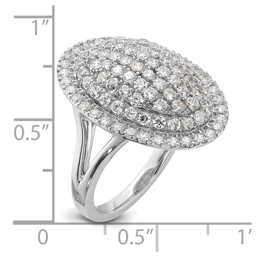 14K Weißgold 2 1/4 Karat Im Labor Gezüchtet Diamant Vs/si+ G+ Komplett Mode Ring
