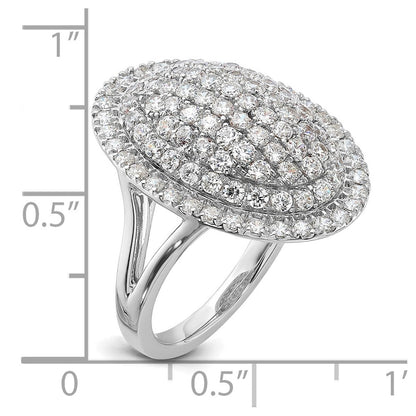 14K Weißgold 2 1/4 Karat Im Labor Gezüchtet Diamant Vs/si+ G+ Komplett Mode Ring