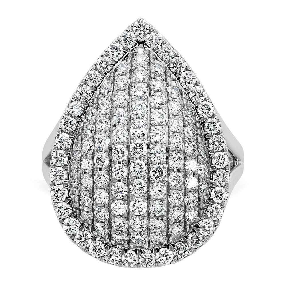 14K Weißgold 2 Karat Im Labor Gezüchtet Diamant Vs/si+ G+ Komplett Mode Ring