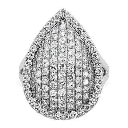 14K Weißgold 2 Karat Im Labor Gezüchtet Diamant Vs/si+ G+ Komplett Mode Ring